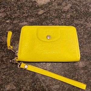 Longchamp yellow leather wallet. Brand new.